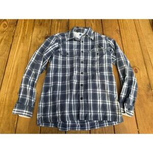 Vintage GAP Shirt Mens L Flannel Tartan Plaid Button Long Sleeve 100% Cotton
